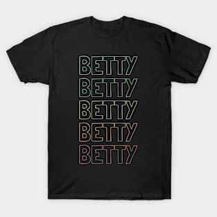 Betty Name Pattern T-Shirt